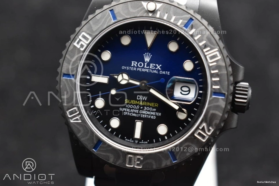 1:1 Submariner Dial DLC Bracelet VS VSF DLC DIW Blue Black Lightweight on Best 1157 Edition Sandblasted 0727